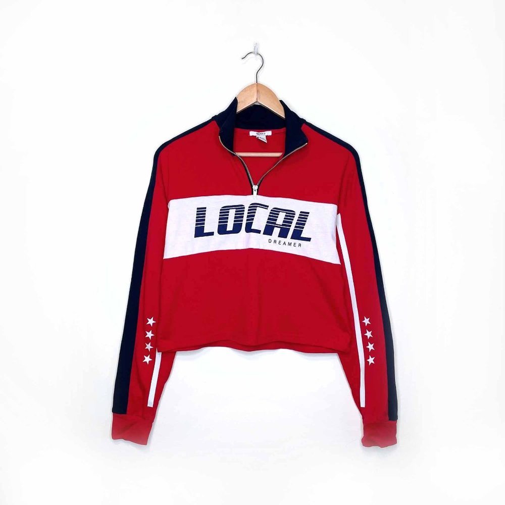 ⚡️SOLD⚡️   forever 21 local dreamer long sleeve crop graphic top - size small - Picture 3 of 7